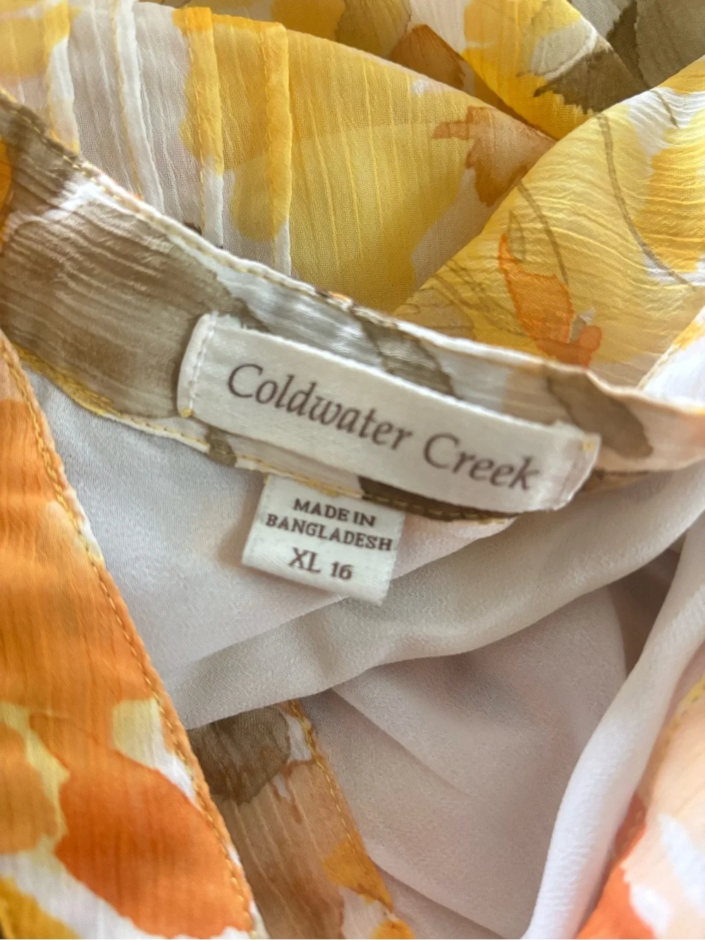 Coldwater Creek sheer floral